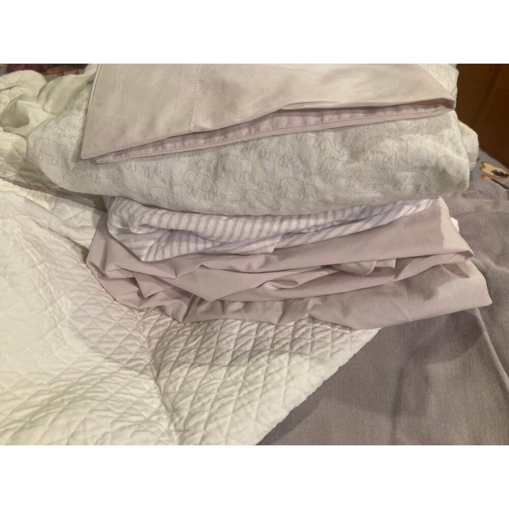 Restoration Hardware RH Baby Crib Nursery Bedding Set Sheets LUXURY & PRISTINE